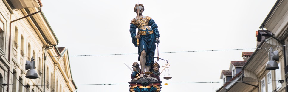 Gerechtigkeitsbrunnen in der Altstadt Bern